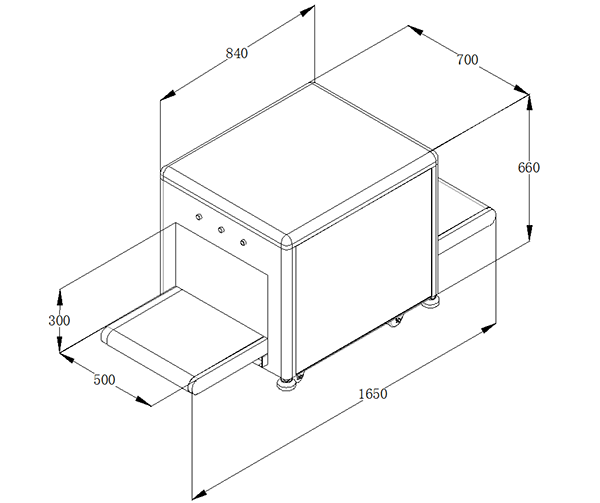 LD-5030M通道式X光安檢機尺寸